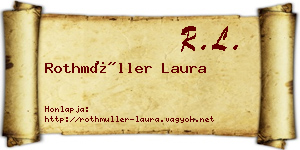 Rothmüller Laura névjegykártya